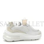 PRADA SPAZZOLATO ROIS BIKE FABRIC MENS SNEAKERS 10 WHITE - Image 4