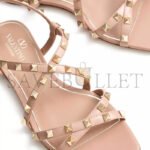 VALENTINO CALFSKIN ROCKSTUD SANDAL WITH STRAPS 5W2S0HR8VOD_GF9 - Image 5
