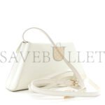 PRADA SPAZZOLATO FLAP SHOULDER BAG WHITE (29*14*6cm) - Image 3