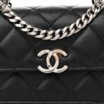 CHANEL CAVIAR QUILTED PICK ME UP CLUTCH WITH CHAIN BLACK (13*9.5*6cm) - Image 5