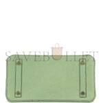 HERM�S MASTER BIRKIN 25 OSTRICH LEATHER MINT GREEN GOLD BUCKLE H041944CK87 (25*20*13cm) - Image 6