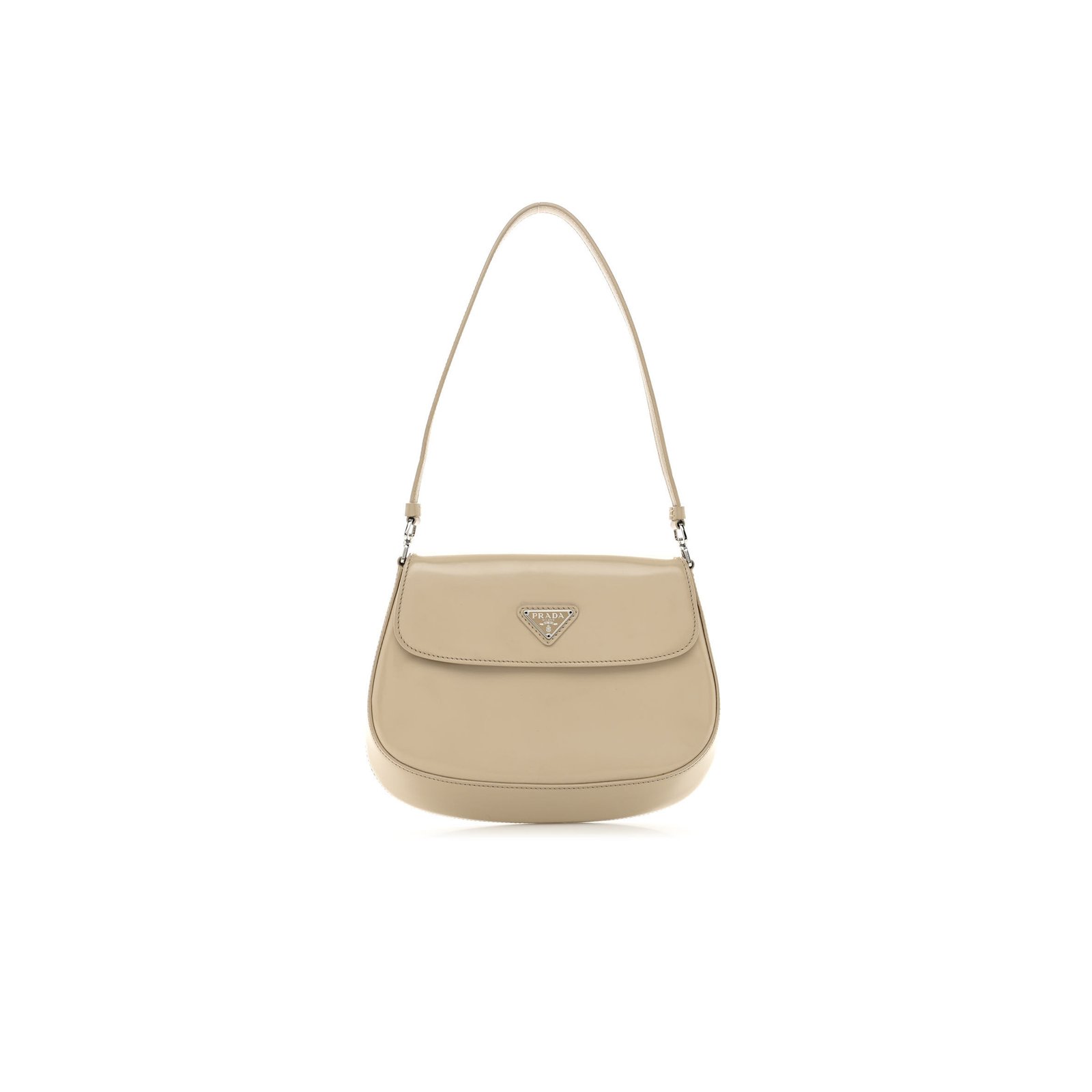 02c787dc4743e7b0c0bbd18277761b091261163c PRADA SPAZZOLATO CLEO FLAP SHOULDER BAG DESERTO (17*15*3cm) - Image 1