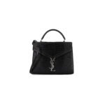 YSL CASSANDRA MEDIUM TOP HANDLE BAG IN CROCODILE-EMBOSSED SHINY LEATHER 578000546632 (24.5*20*11.5cm)