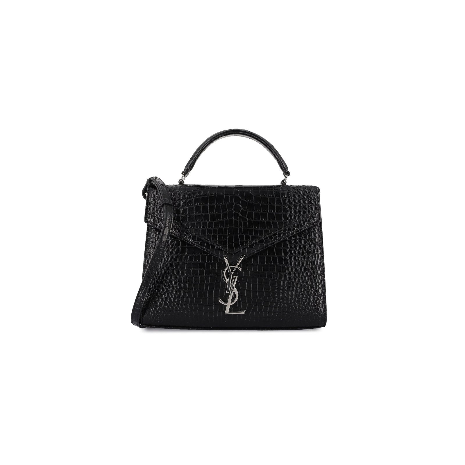 0322631857d70e73e8289fd275c3d2c7e3369df6 YSL CASSANDRA MEDIUM TOP HANDLE BAG IN CROCODILE-EMBOSSED SHINY LEATHER 578000546632 (24.5*20*11.5cm) - Image 1
