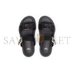 FENDI FEEL BLACK NAPPA LEATHER SLIDES 8X8710ABOHF0ABB - Image 3