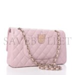 CHANEL CAVIAR QUILTED MEDIUM DOUBLE FLAP LIGHT PINK (25.5*14*6.5cm) - Image 2
