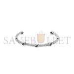 GUCCI INTERLOCKING STERLING SILVER BRACELET YBA661529001017 - Image 3