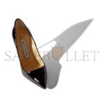 MANOLO BLAHNIK BB PATENT BLACK PATENT POINTED TOE PUMPS 9XX-0537-0008 - Image 3