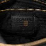 PRADA NYLON ANIMALIER BOSTON BAG BLACK (33*20*15cm) - Image 4