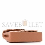 CHANEL LAMBSKIN QUILTED MEDIUM DOUBLE FLAP BROWN AS1112 (25.5*15.5*6.5cm) - Image 4