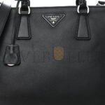 PRADA SOFT CALFSKIN GALLERIA DOUBLE ZIP TOTE BLACK (34*25*15cm) - Image 6