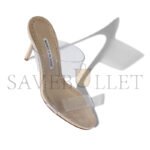 MANOLO BLAHNIK SCOLTO CLEAR ECO PVC OPEN TOE MULES 219-0180-0001 - Image 3