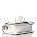 CHANEL CAVIAR QUILTED SMALL BOY FLAP WHITE (20*12*6cm) - Image 3