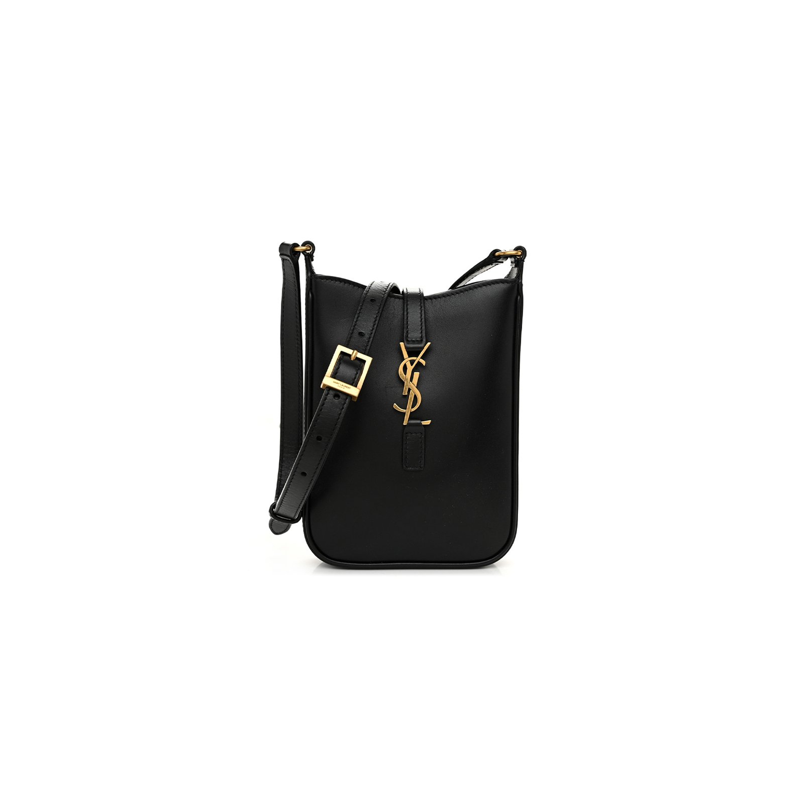 06dc3de9763ccdc94a19b0a45ef27fddee7fa264 YSL MINI LE 5 � 7 VERTICAL HOBO BLACK 7352142R20W (18*13.5*3.5cm) - Image 1