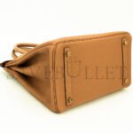 HERM�S MASTER BIRKIN 25 CROCODILE AND TOGO LEATHER GOLDEN BROWN GOLD BUCKLE H076216CK42 (25*20*13cm) - Image 4