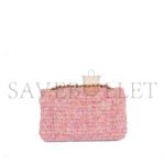 CHANEL TWEED QUILTED FLAP PINK GOLD HARDWARE (25.5*15.5*6.5cm) - Image 3