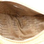 PRADA RAFFIA TRIANGLE SHOULDER BAG NATURAL (27*16*10cm) - Image 4