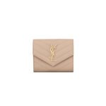 YSL CASSANDRE MATELASS� COMPACT TRI FOLD WALLET IN GRAIN DE POUDRE LEATHER�403943BOW012721 (12.5*10*2.5cm)