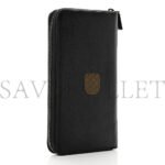 PRADA SAFFIANO METAL LARGE ZIP AROUND TRAVEL WALLET BLACK (21*11*3cm) - Image 3