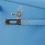 HERM�S MASTER KELLY SELLIER 25 BAG BLUE CELESTE PALLADIUM EPSOM LEATHER (25*17*7cm) - Image 5