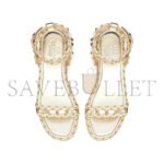 VALENTINO ROCKSTUD FLATFORM SANDALIN LAMINATED NAPPA LEATHER 45MM 4W2S0GI3DYM_YBS - Image 4