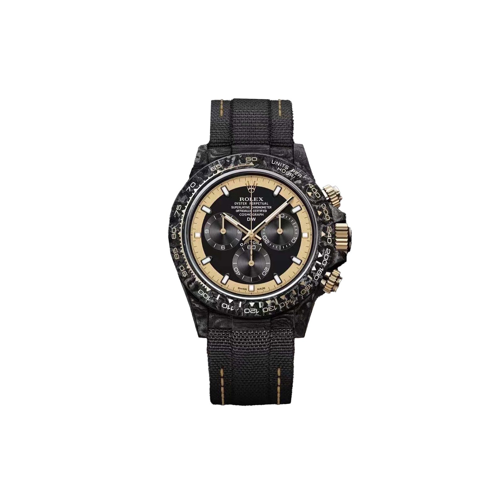 0929446408f994e5d2a303aa940d96c2ca8c51dd ROLEX DAYTONA DIW CREAM INVERT GOLD 40MM OYSTER BLACK WATCH 126503 - Image 1