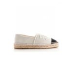 CHANEL LINEN CC ESPADRILLES BEIGE BLACK G29762