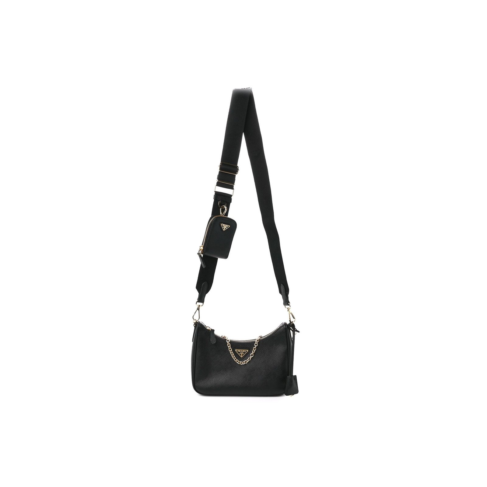 09d22cc2db7d5730bc1c65cc7724ecc132d02900 PRADA SAFFIANO LUX RE-EDITION 2005 SHOULDER BAG BLACK (22*17*6cm) - Image 1