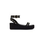 VALENTINO ROCKSTUD FLATFORM SANDAL IN CALFSKIN 45MM 6W2S0GI3BAE_0NO