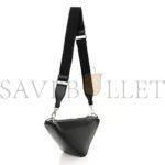 PRADA SOFTY CALFSKIN TRIANGLE SHOULDER BAG BLACK (28*16*10cm) - Image 2