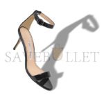 MANOLO BLAHNIK CHAOS BLACK PATENT LEATHER ANKLE STRAP SANDALS 9XX-0753-0012 - Image 3