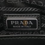PRADA SOFTY CALFSKIN TRIANGLE SHOULDER BAG BLACK (28*16*10cm) - Image 5
