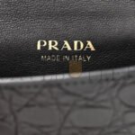 PRADA CROCODILE MICRO CAHIER BAG BLACK (10*9*5cm) - Image 6