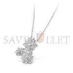 VAN CLEEF ARPELS LOTUS PENDANT, 3 FLOWERS VCARP7TG00 - Image 4