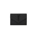 YSL CASSANDRE MATELASS� SMALL ENVELOPE WALLET IN GRAIN DE POUDRE LEATHER�414404BOW081000 (13.5*9.5*3cm)