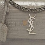 YSL SUNSET MEDIUM CHAIN BAG IN CROCODILE-EMBOSSED SHINY LEATHER 442906DND0E1424 (22*16*6.5cm) - Image 4