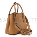 PRADA VITELLO DAINO SOFT MINI DOUBLE BAG CARAMEL (25*18*10cm) - Image 3