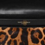 YSL CASSANDRA LEOPARD PRINT MONOGRAM CLASP BAG BLACK�1166300 (22*16.5*5.5cm) - Image 5