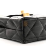 CHANEL SHINY CALFSKIN QUILTED MINI NANO KELLY SHOPPER BLACK (12.5*8*4cm) - Image 5