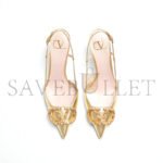 VALENTINO VLOGO SIGNATURE SLINGBACK PUMP IN LAMINATED NAPPA LEATHER 80MM 6W2S0R01LUY_9MR - Image 4