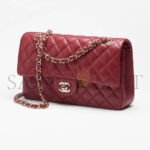 CHANEL CLASSIC 11.12 HANDBAG LAMBSKIN & GOLD-TONE METAL�BURGUNDY A01112 (25.5*15.5*6.5cm) - Image 2