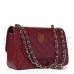 CHANEL MEDIUM CAVIAR QUILTED FLAP BURGUNDY (25.5*15.5*6.5cm) - Image 2