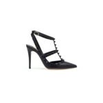 VALENTINO ROCKSTUD ANKLE STRAP PUMP WITH TONAL STUDS 100 MM 5W2S0393VB8_0NO