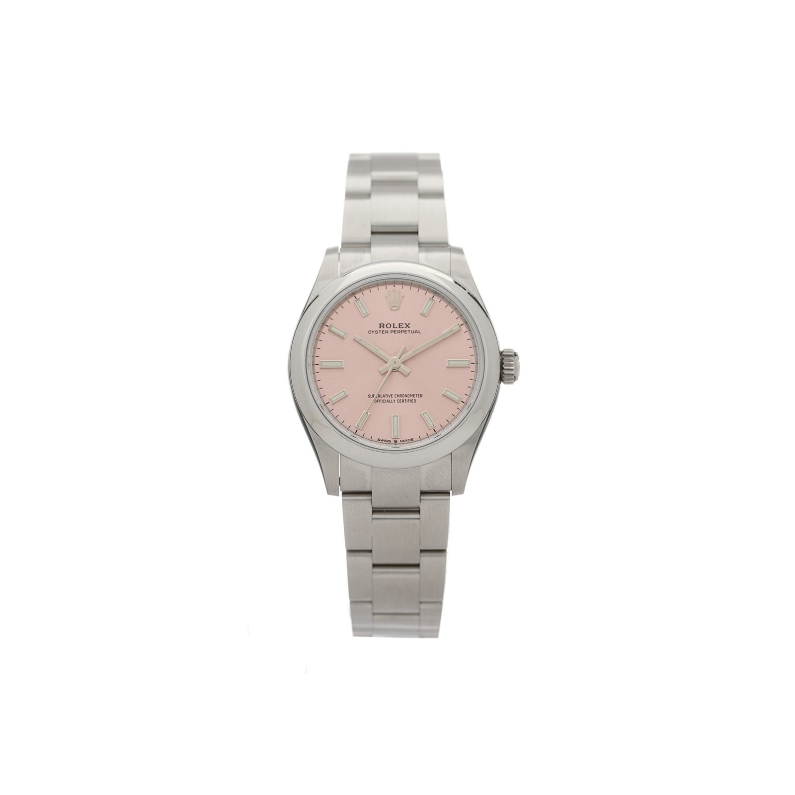 10289c1e47cd35eb1427eb3b050c9d0545c9bd36 ROLEX STAINLESS STEEL 31MM OYSTER PERPETUAL WATCH PINK 277200 - Image 1