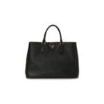 PRADA SAFFIANO LARGE GALLERIA DOUBLE ZIP TOTE BLACK (36*27*15cm)