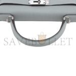 HERM�S MASTER KELLY 28 TOGO BLUE GLACIER SILVER METAL FITTINGS (28*22*10cm) - Image 4