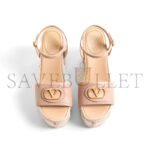 VALENTINO VLOGO SIGNATURE WEDGE SANDAL IN GRAINY CALFSKIN 120MM 6W0S0LY9DTW_GF9 - Image 4