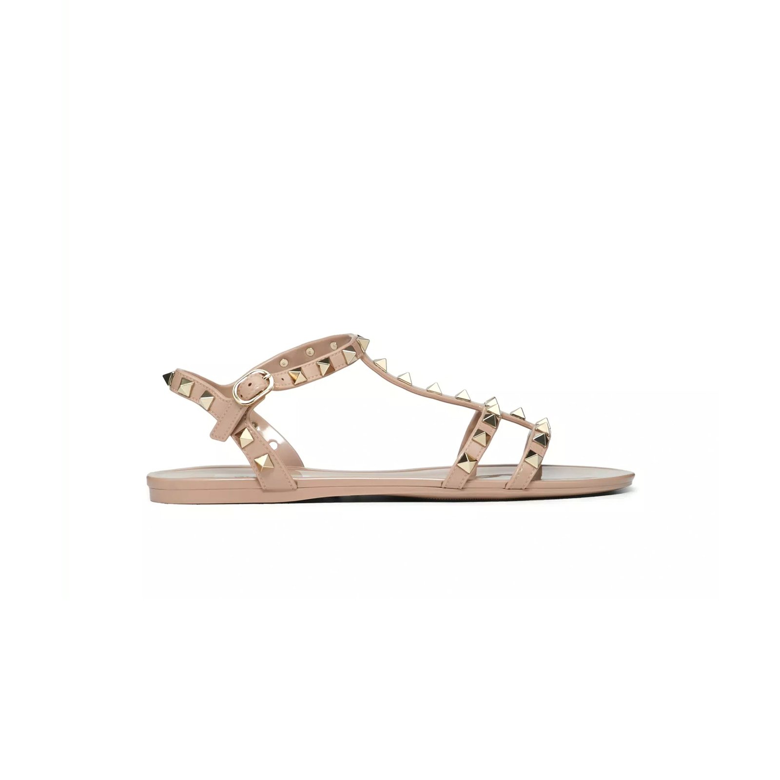 1111264f28ad7d00f6ab21055eca22fdbf8b2183 VALENTINO ROCKSTUD FLAT RUBBER SANDAL 5W2S0H38PVS_P45 - Image 1