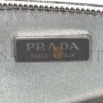 PRADA METALLIC BRUSHED CALFSKIN MINI TRIANGLE BAG SILVER (20*12*4cm) - Image 5