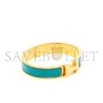HERM�S�CLIC H TURQUOISE ENAMEL GOLD PLATED BRACELET - Image 2
